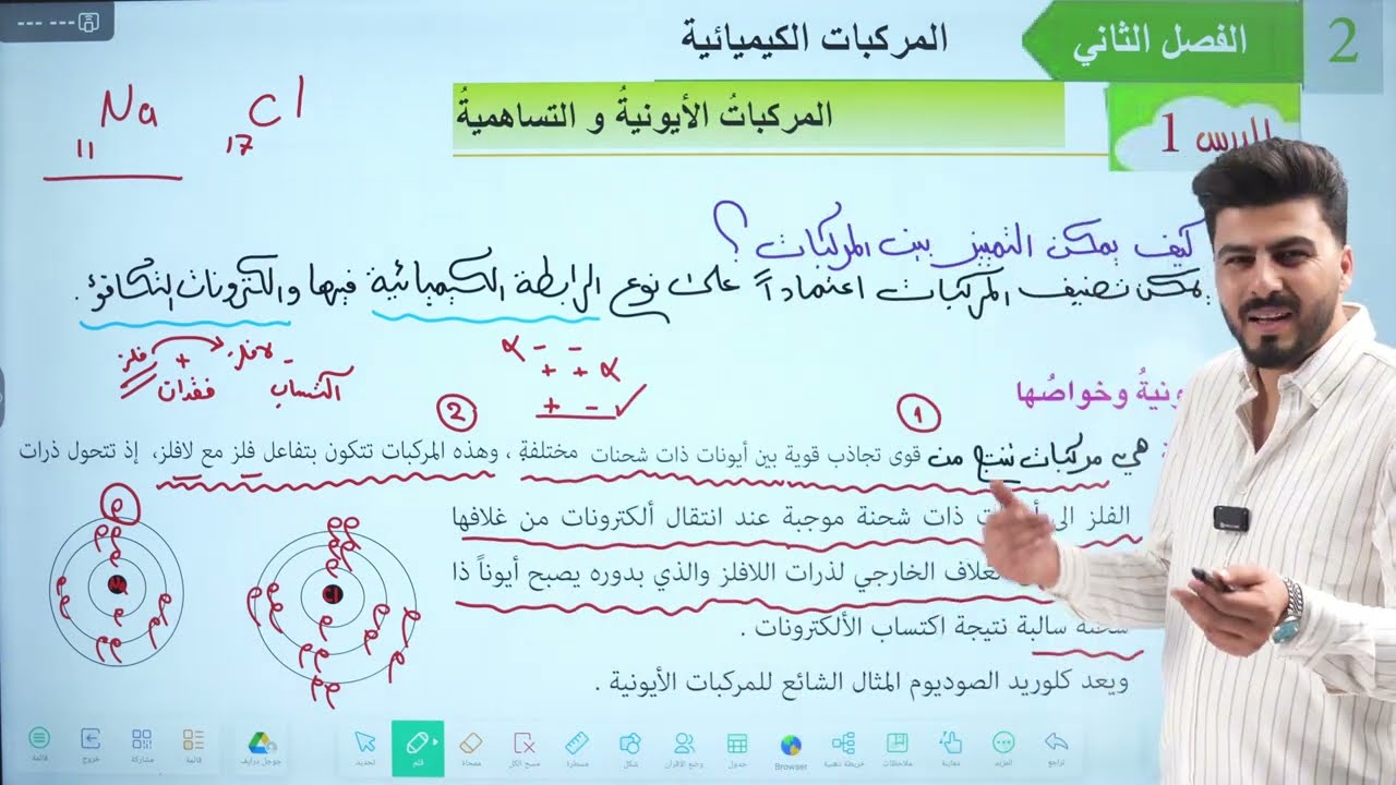 كيمياء الثاني متوسط|| محاضرة 1 || الفصل الثاني|| المركبات الكيميائية (الدرس الاول ) صفحة 24 و 25