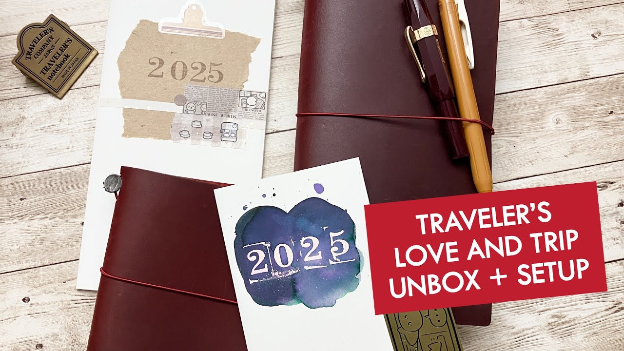 Traveler's Notebook Love and Trip Unbox and Setup Accordion Inserts With Me!
