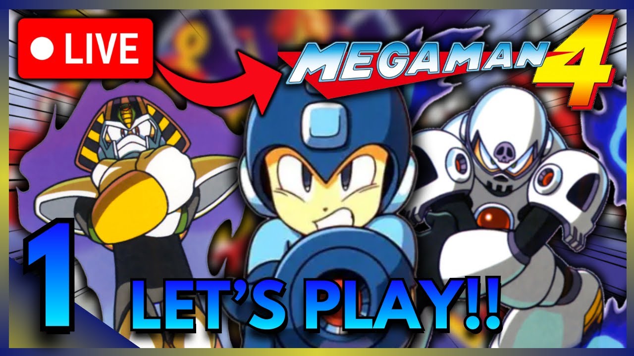 LET'S PLAY MEGAMAN 4!!!🔴 (Day 1)
