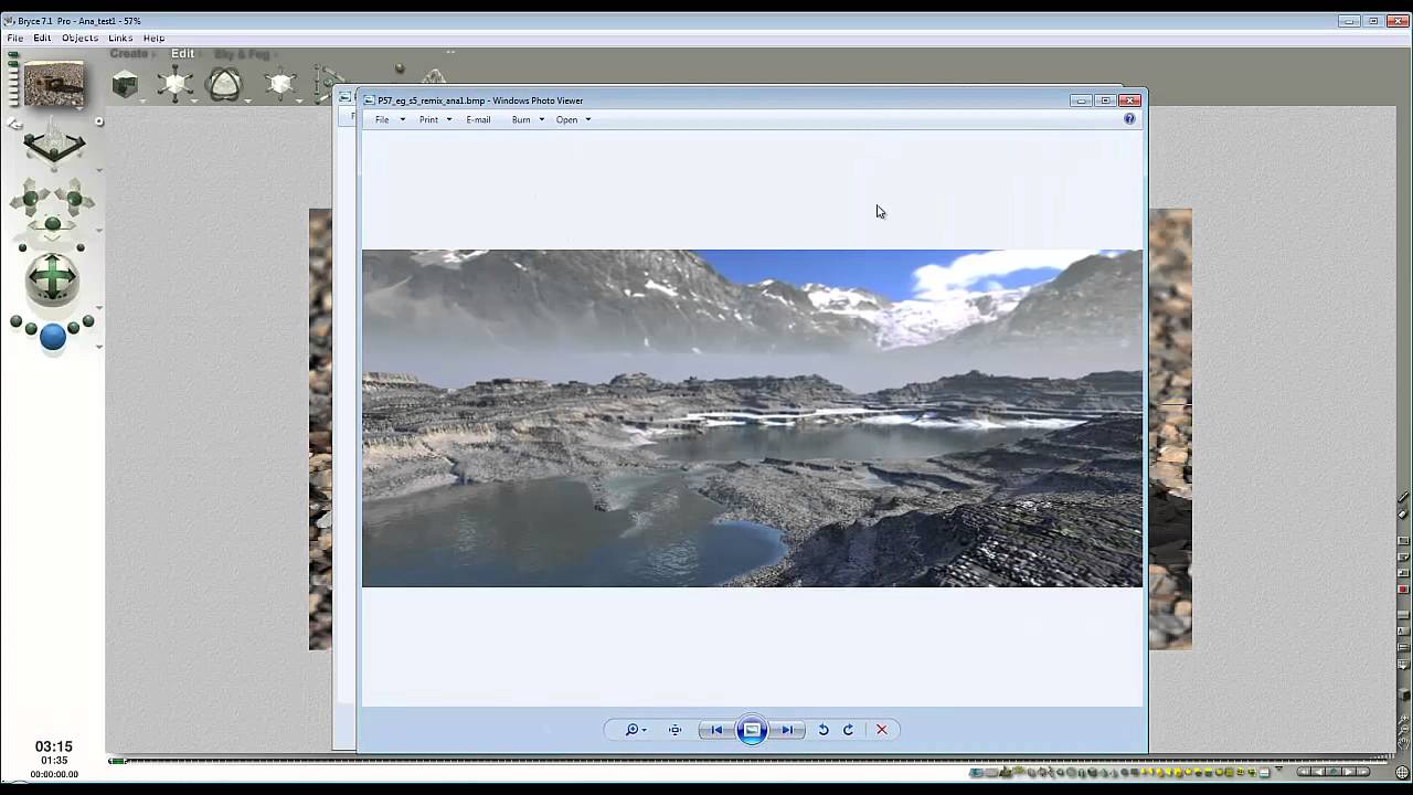 Bryce 7.1 Pro Advanced - Len's anamorphic DOF effect - by David Brinnen.