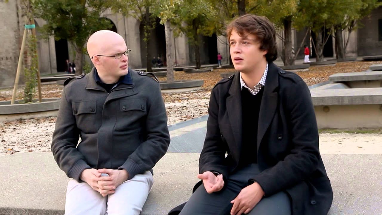Richard Simcott and Alex Rawlings talk after Multilingual Conference in Parma