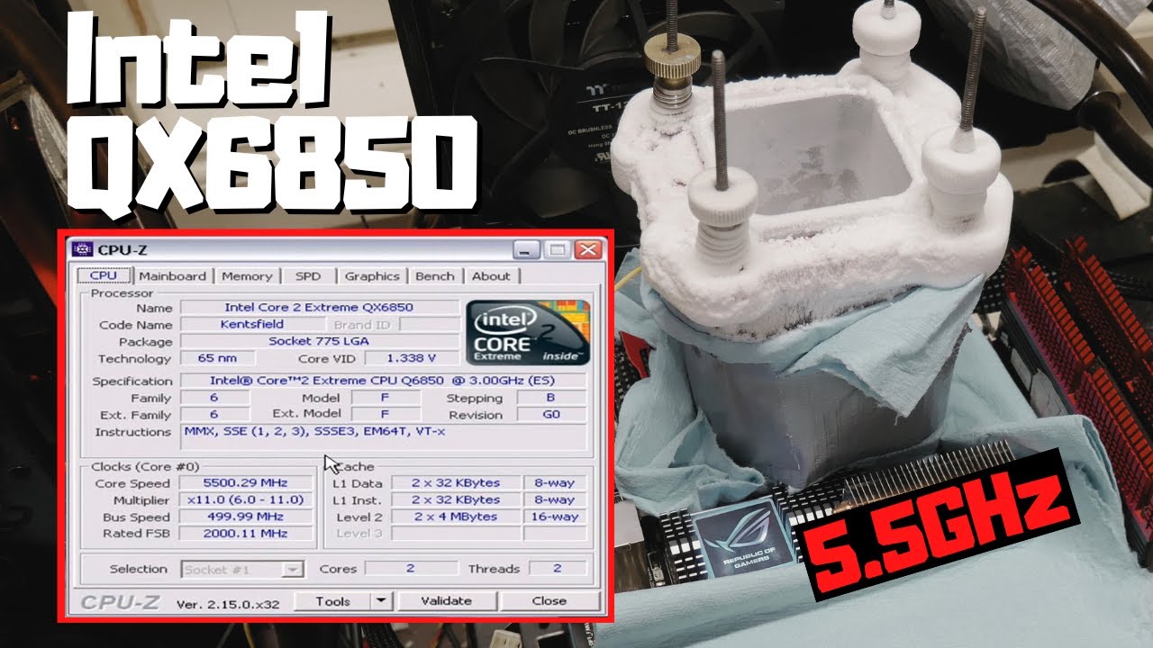 Процессор Intel Core 2 Extreme QX6850 разогнан до 5,5 ГГц — рекордные результаты WPrime!