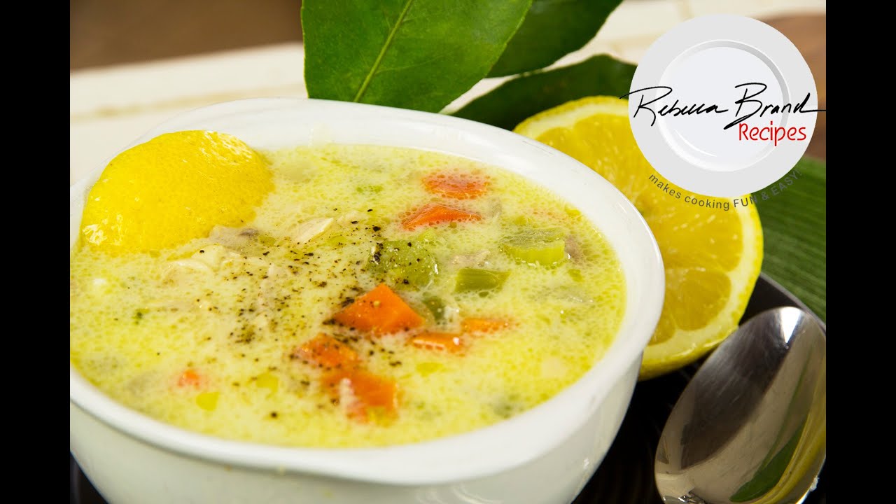 Рецепт греческого лимонного куриного супа: Avgolemono