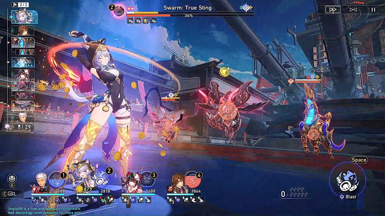 V4 E0S0 Archer sustain team 2 cost 0-cycle 4M True Sting ft Cipher Sparkle Gallagher | HSR 3.4v4