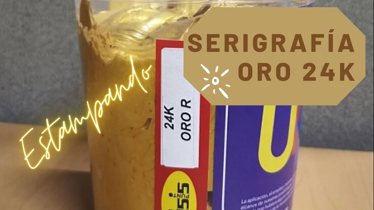 Estampando con tinta dorada -ORO 24K- (Serigrafía)