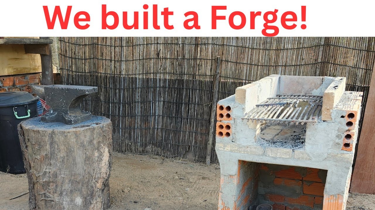 We Built a Homemade Blacksmithing Forge!