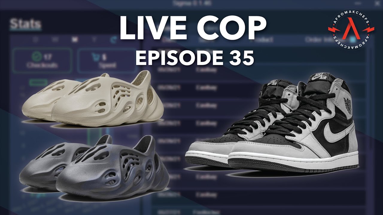 JORDAN 1 SHADOW 2.0 | YEEZY FOAM RNNR SAND + MINERAL BLUE LIVE COP EP. 35