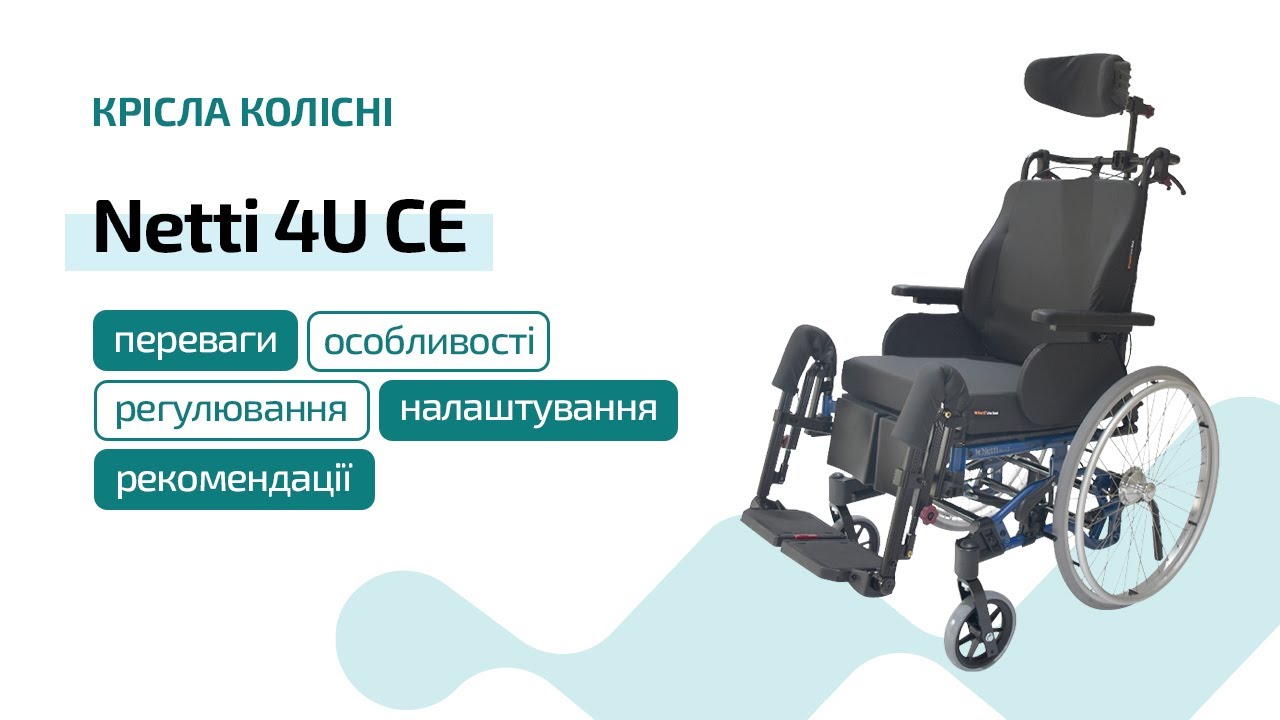 Відео-інструкція до крісла колісного Netti 4U CE