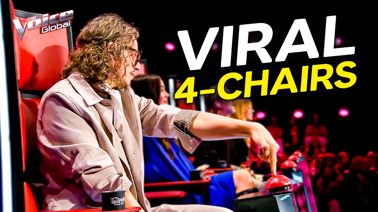 Top 20 UNREAL 4-Chair Turns on The Voice!