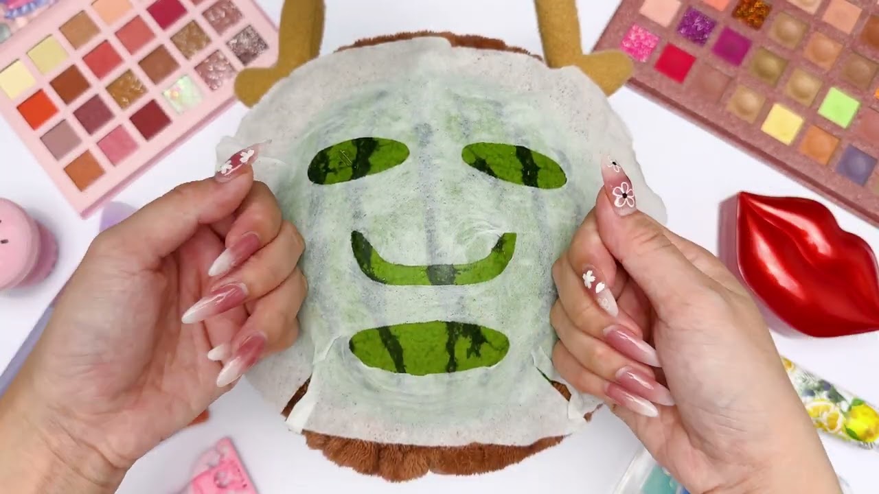 Oddly Satisfying ASMR Makeup On Watermelon (No Talking)