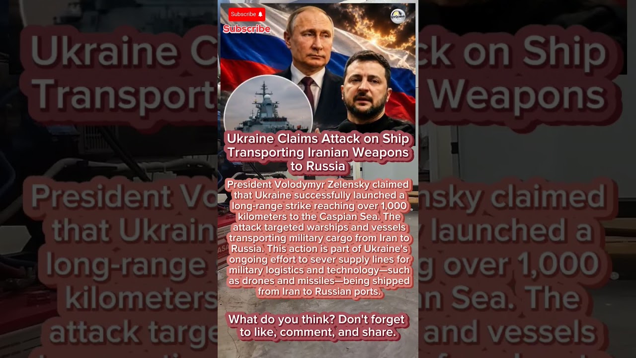 Ukraine Claims to Have Crippled Iran-Russia Arms Cargo Ship #ukraine #russia #iran #ukrainerussiawar