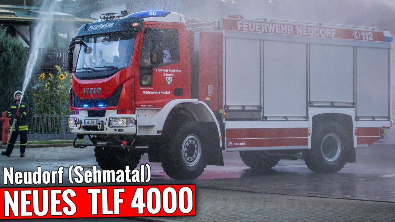 [ANKUNFT NEUES TLF 4000] Freiwillige Feuerwehr Neudorf erhält neues Tanklöschfahrzeug | #MAGIRUS