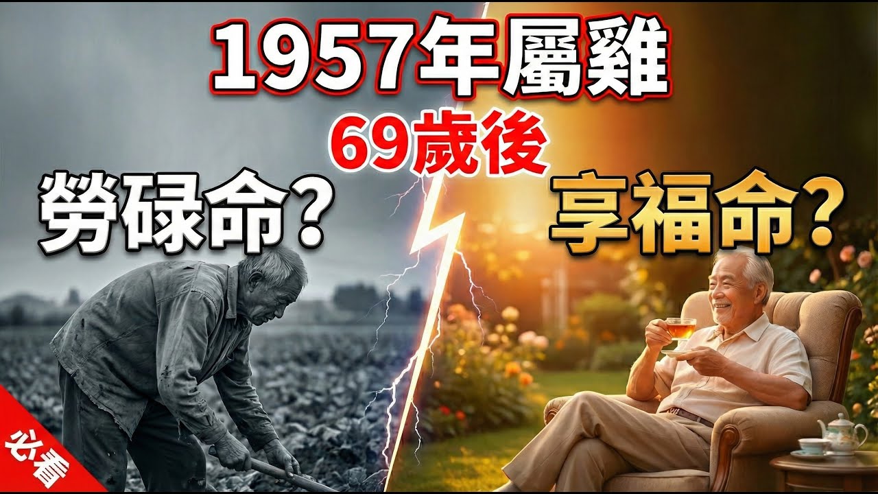 這不是迷信！1957年屬雞人69歲後的「終極宿命」：晚年是『享福命』還是『勞碌命』？一切已有定數！你知道嗎？#1957年屬雞 #屬雞運勢 #生肖雞 #生肖雞運勢 #改運 #丁酉雞 #生肖雞2026運勢