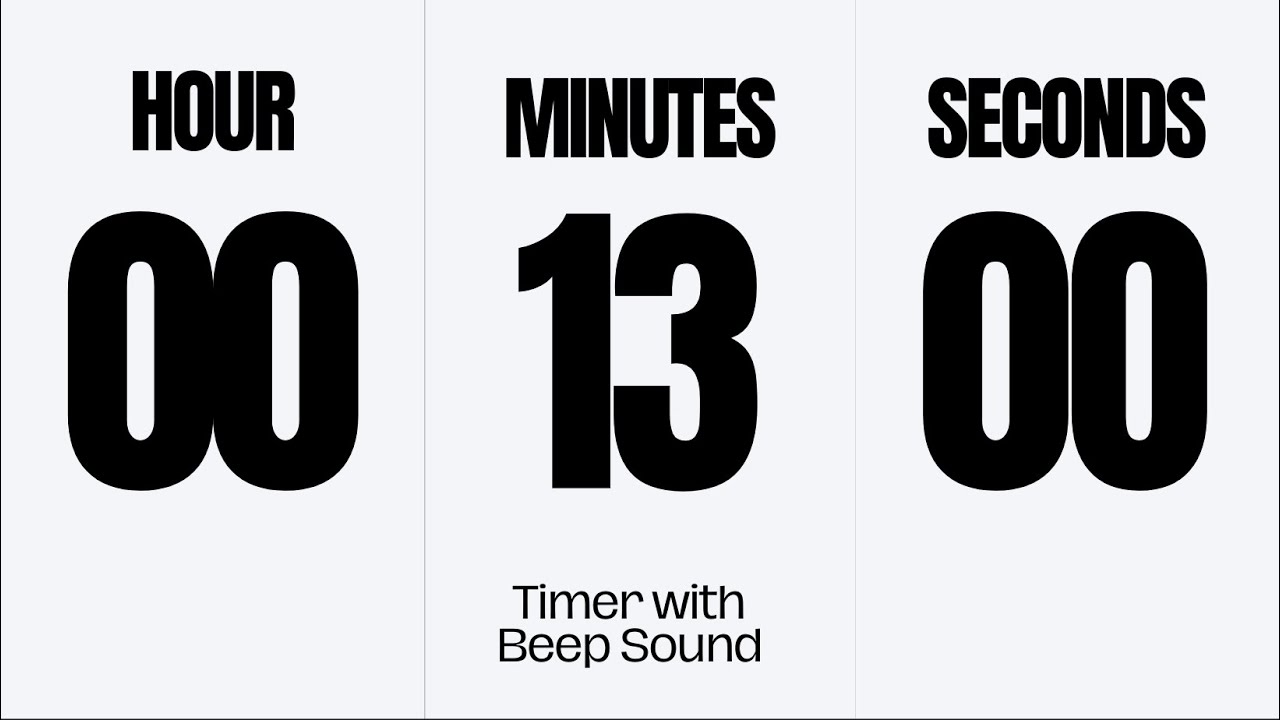 13 Minute Timer |  for Meditation,  and  Productivity