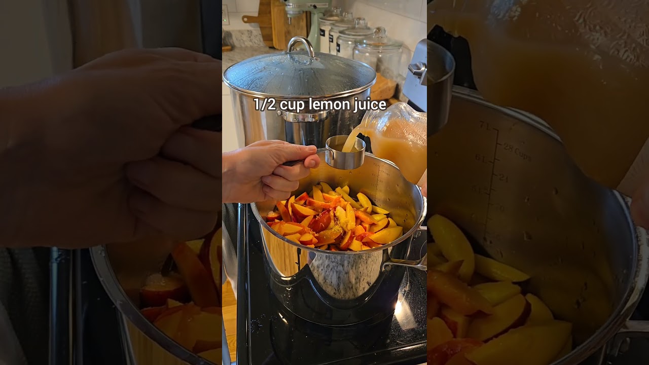 Peach pie filling  #preservingpeaches #canningpeaches #peaches #canningandpreserving #homemadefood #