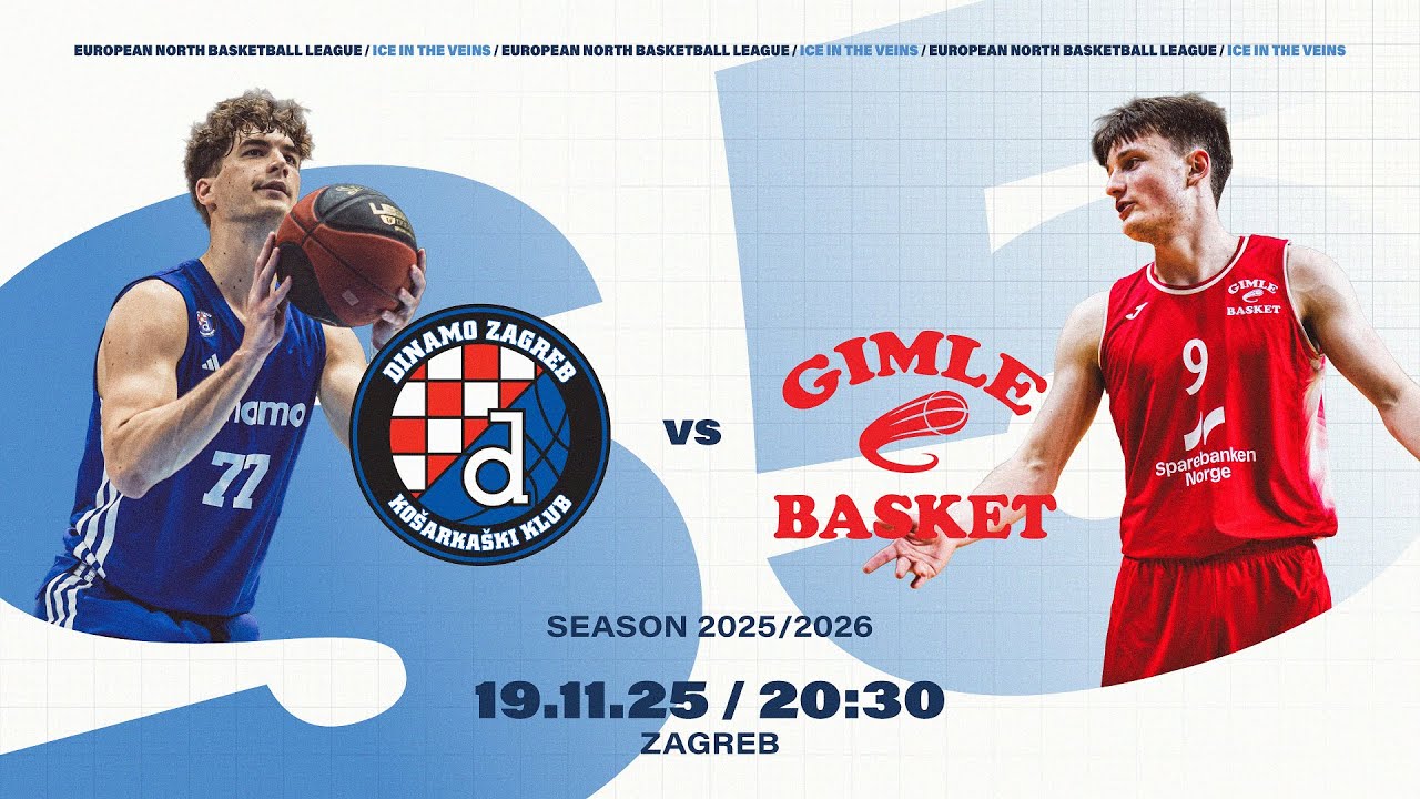 Dinamo Zagreb v Gimle Basket | Nov 19, 2025, 8:30 PM | ENBLeague 2025/26