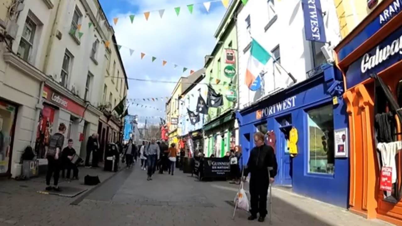 🇮🇪 Walking in GALWAY City Centre/Ireland   2019 March