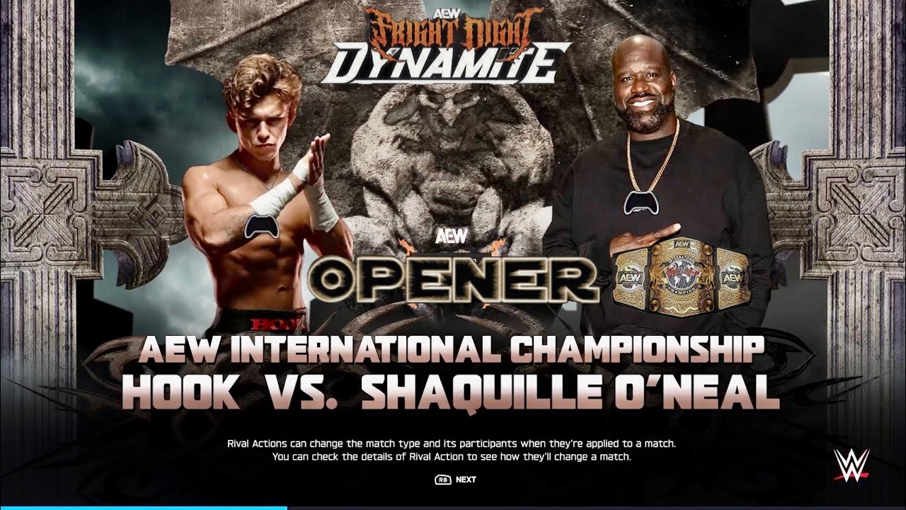 WWE2K25 UNIVERSE💭 AEW FRIGHT NIGHT Oct wk3, Hook vs Shaq🏆 FULL MATCH X|S