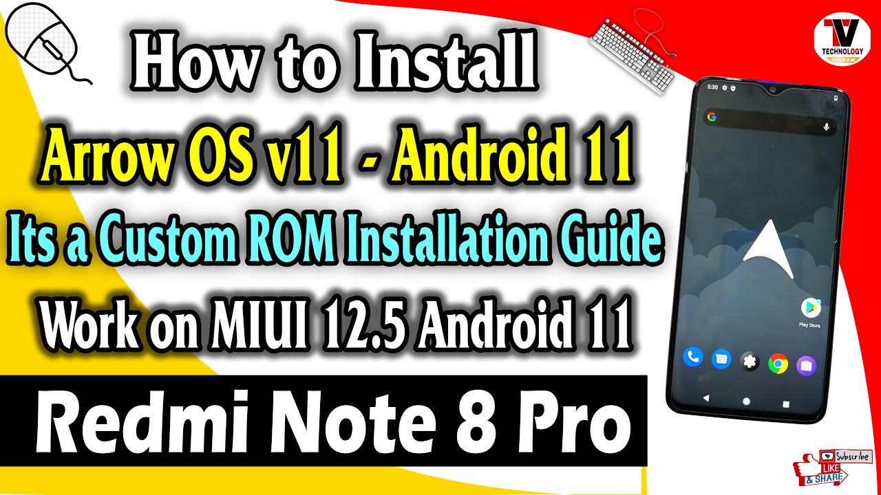 How to Install Arrow OS v11.0 - Android 11 on Redmi Note 8 Pro (Work on MIUI 12.5 Android 11)