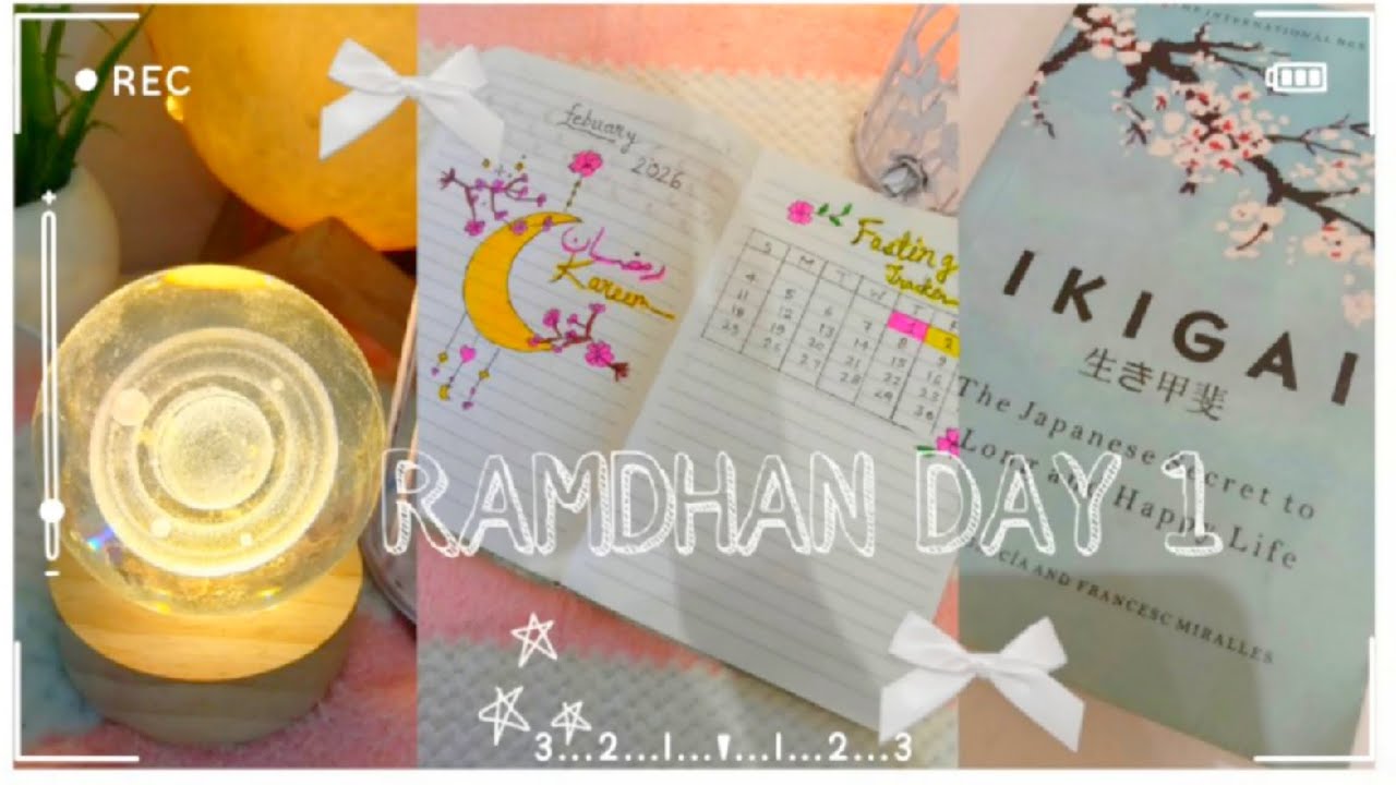 Ramdhan day 1 ✧⁠*๑｡♡ 2026  quran recitation, cleaning, ramdhan journal 