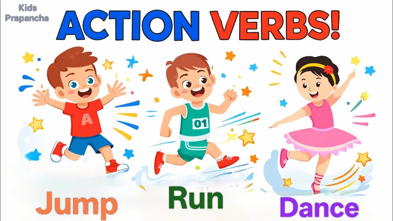 Action Verbs for Kids | Learn Action Words with Fun | Kids Prapancha