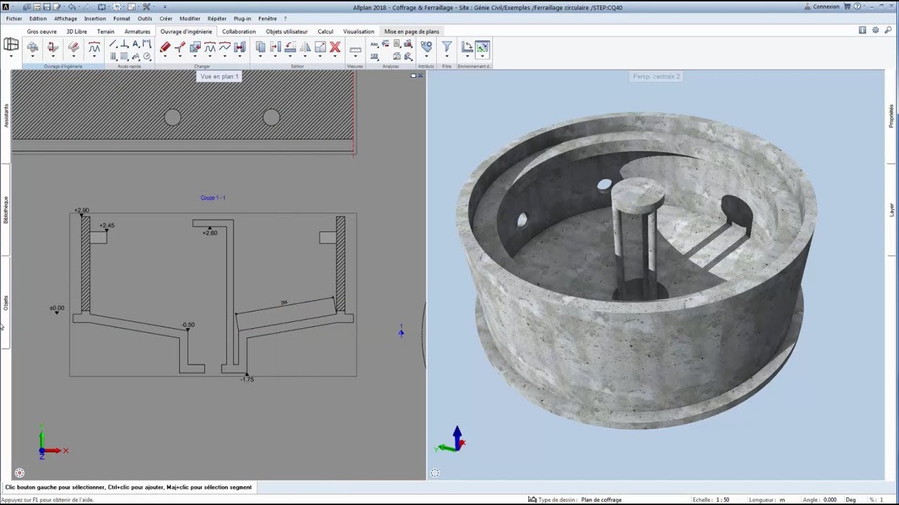 Allplan Engineering - Modélisation d'ouvrages circulaires