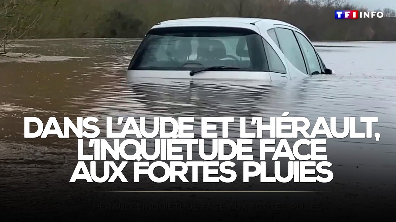 Inondations dans l’Aude et l'Hérault : l'inquiétude face aux fortes pluies｜TF1 INFO