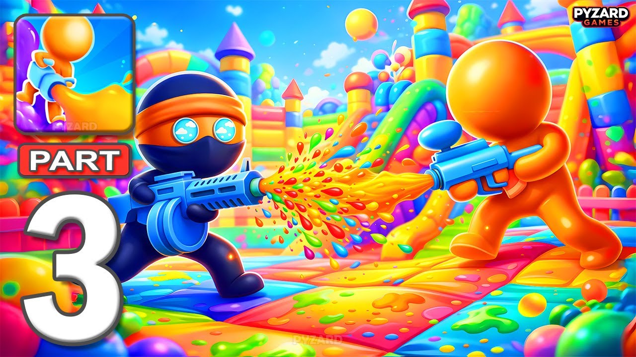 Dye Hard: Color War - Gameplay Walkthrough Part 3 - Paint Everything And Win Battle (Android, iOS)