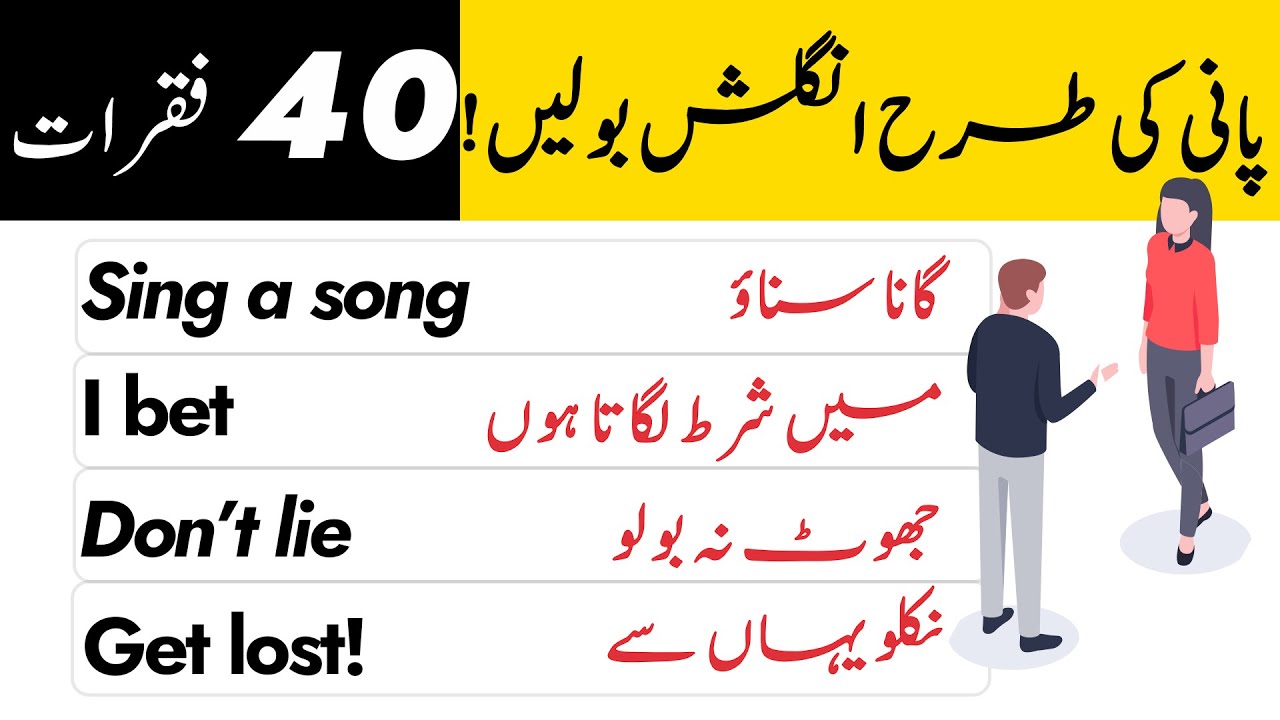 40 Daily Used English Sentences with Urdu Translation | English Bol Chal