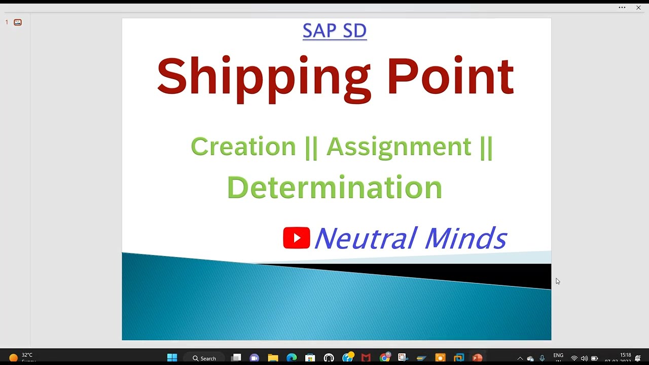 Shipping point determination in sap sd || Definition || Assignment || Determination||