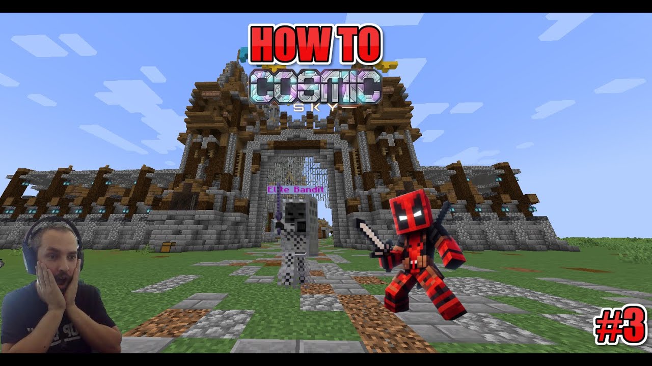 How to CosmicSky! #3 We kill an Elite Bandit! #cosmicsky #minecraft #skyblocky