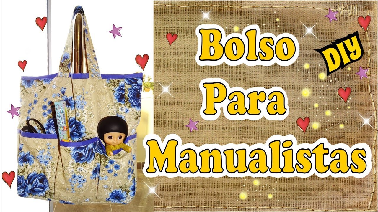 Bolso Grande para Manualistas  con muchos bolsillos DIY Costura