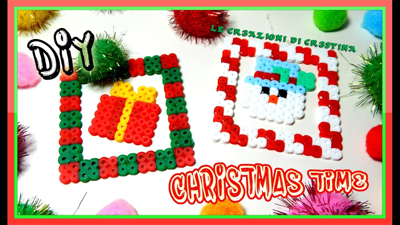 Decorazioni Natalizie FAI DA TE con Perline HAMA BEADS/PYSSLA - DIY CHRISTMAS TIME Tutorial
