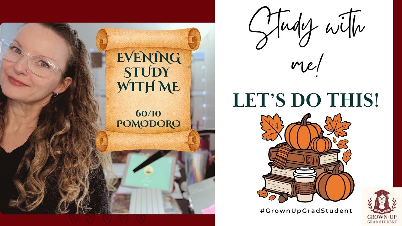 Study with me! | Cozy fall study session 🥰 🍂 📚 | 60/10 pomodoro | exam prep