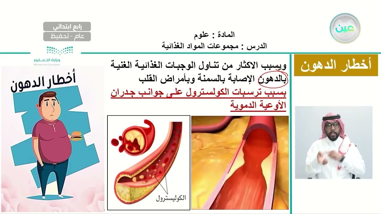 مجموعات المواد الغذائية - العلوم - رابع ابتدائي