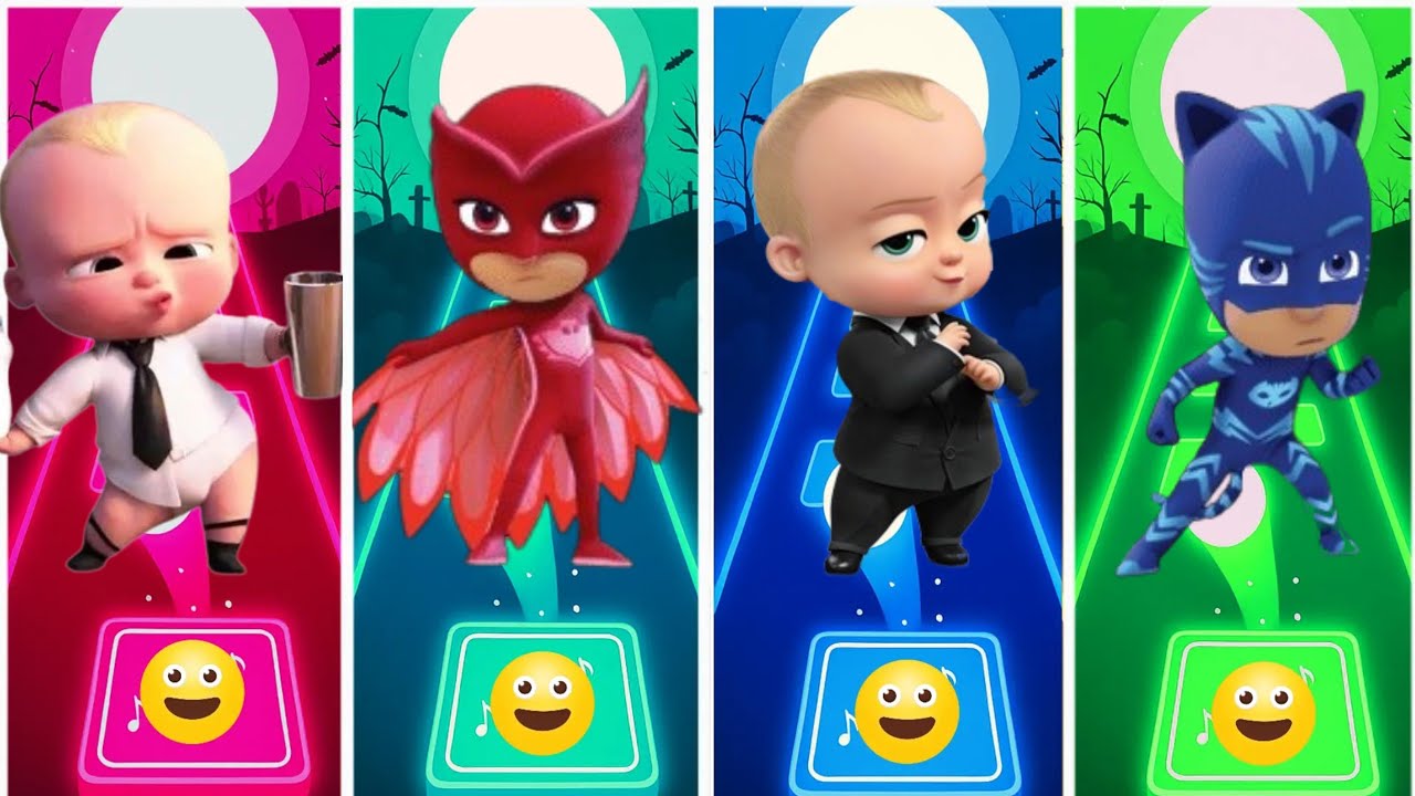 THE BOSS BABY 🍼 PJ MASKS 😷 BABY BOSS 🆚 PJ MASKS CATBOY. Tiles Hop Edm Rush game
