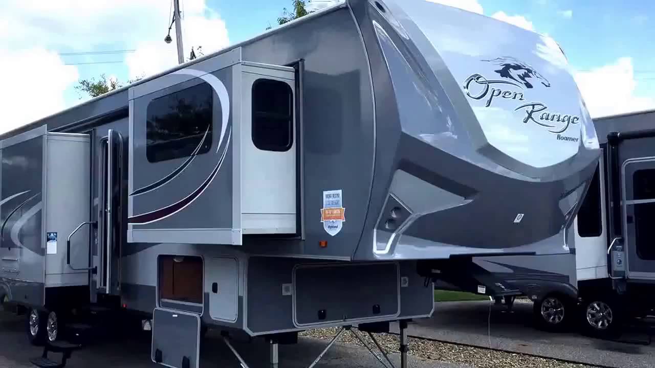 Open Range Roamer 376FBH Front Living Room 5th Wheel