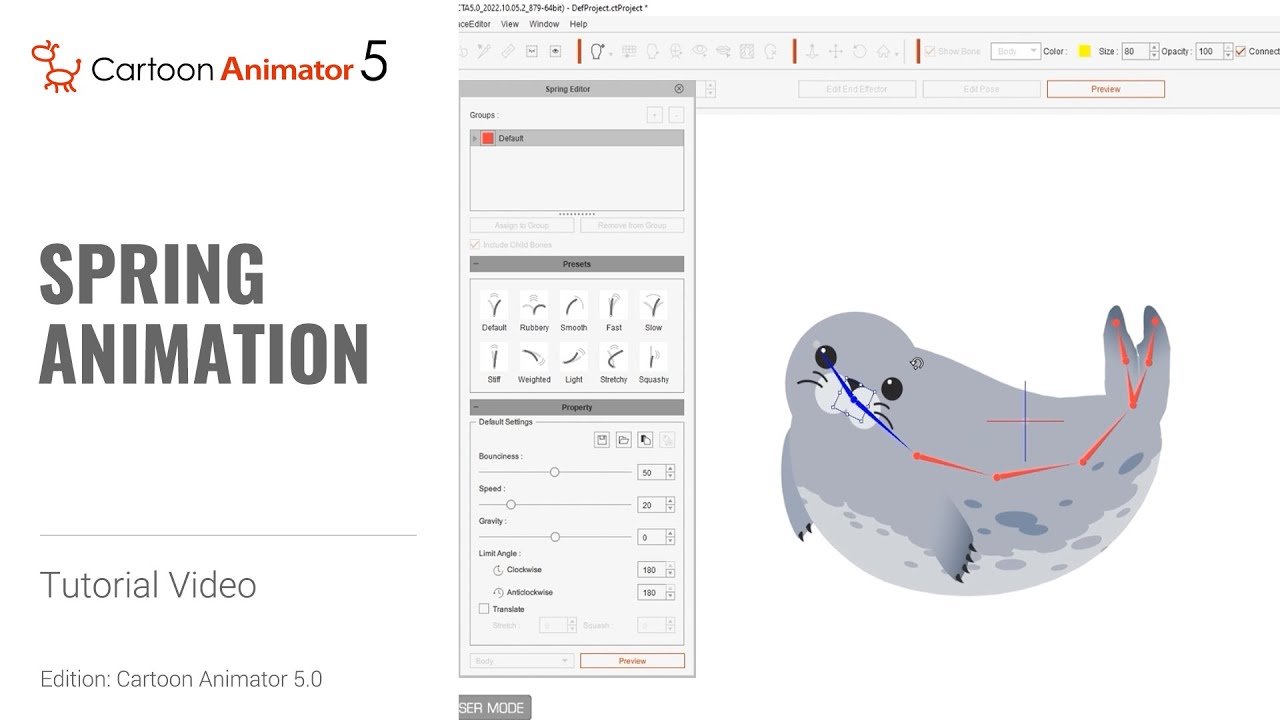 How to Create Animated 2D Characters & Objects with Spring Animation | Cartoon Animator