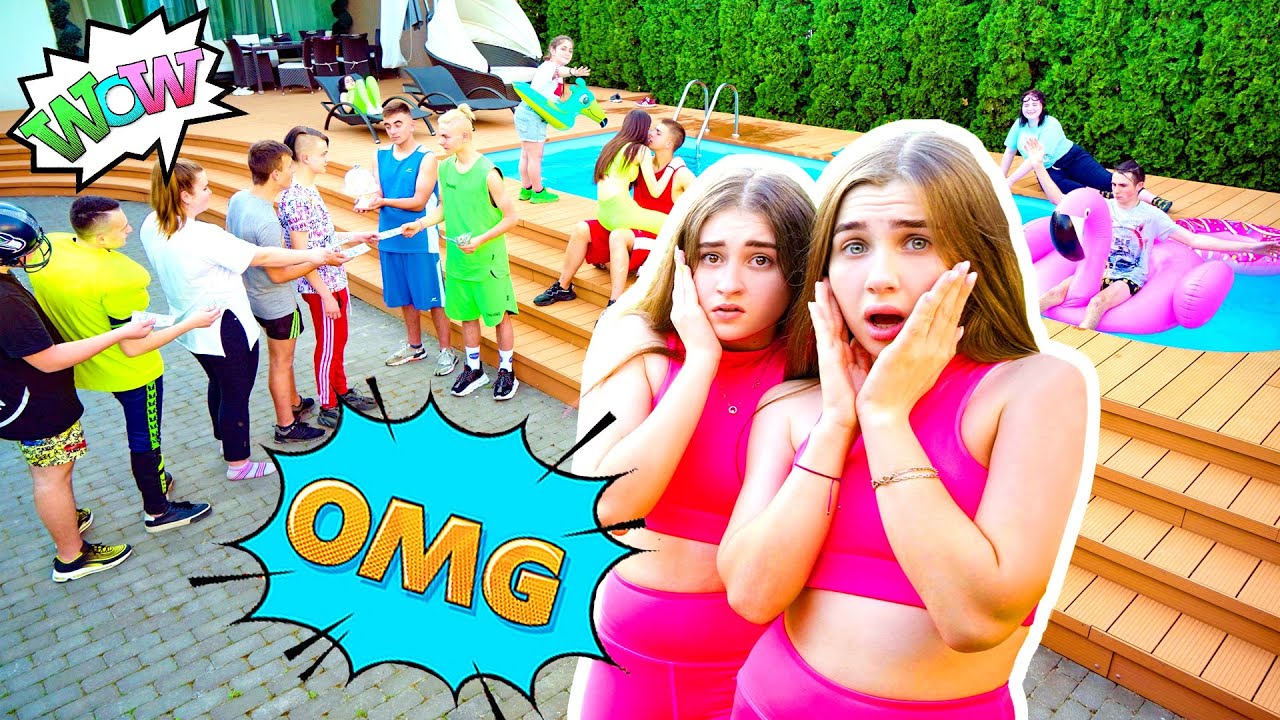 Boyfriends arranged a paid beach at Diana's house! Diana is shocked by the impudent guys!