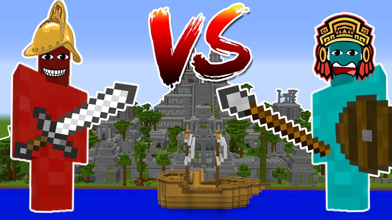 Minecraft SPANISH VS AZTECS Clay Soldiers! (HUGE BATTLE!) • Minecraft Clay Soldiers Mod