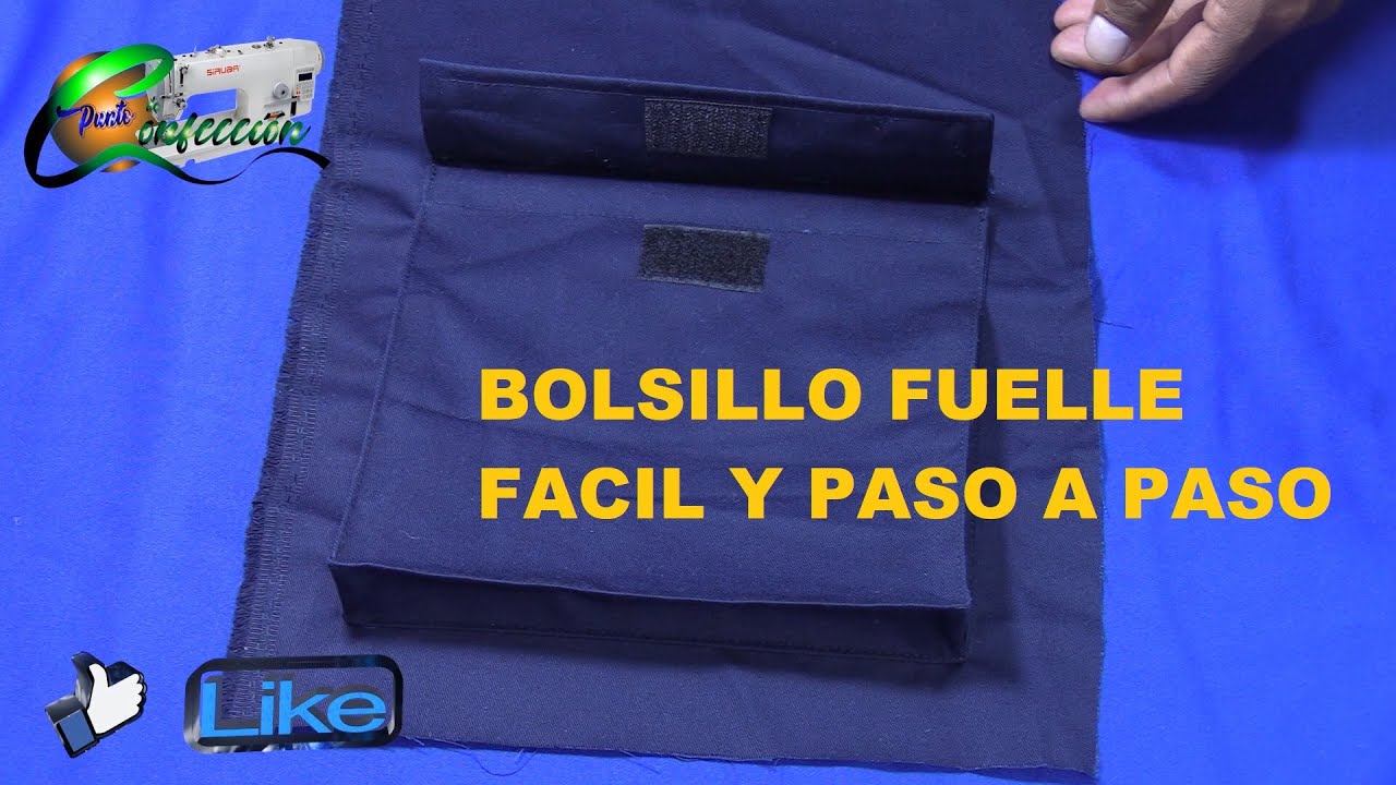 FACIL Armado Bolsillo con fuelle o cargo tipo militar PASO a PASO