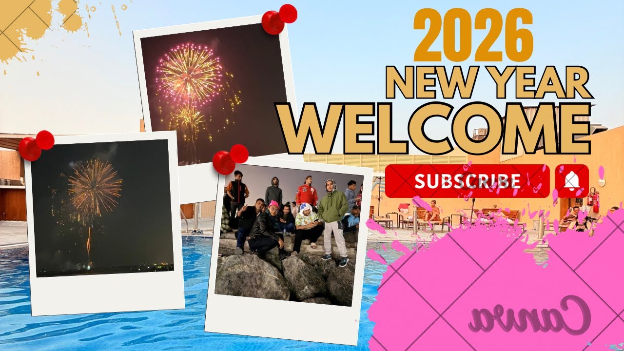 New Year 2026 Lai Pani Swagat GariYO Ajman BeacH Bata 😊🙋🏻‍♂️