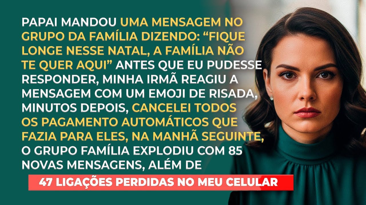 Meu pai mandou uma mensagem no grupo da família; 'Decidimos que não queremos você nesse natal', por