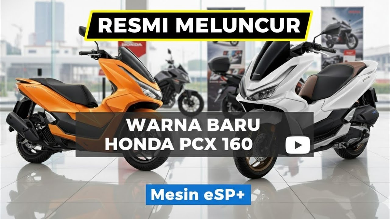 KEREN 🔥 Resmi Meluncur Warna Baru Honda PCX 160, Mesin eSP+ Lebih Senyap dan Irit BBM.