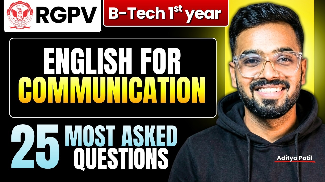 English for Communication 25 Most Important Topics | RGPV B.Tech 1st Year