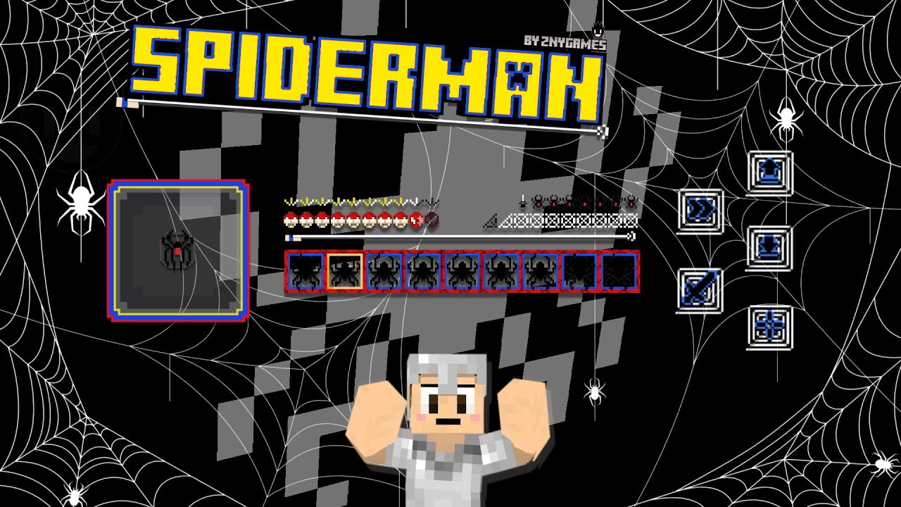 Animated! Spiderman #minecraft #znygames #spiderman