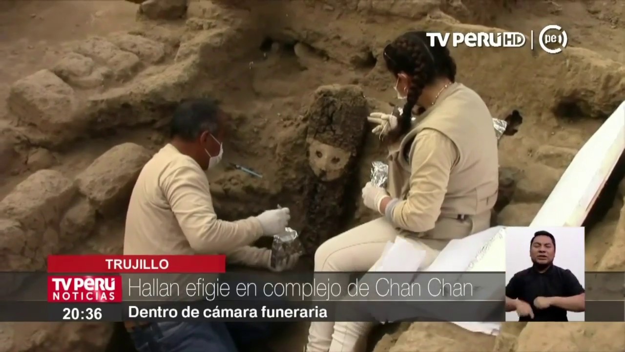 Trujillo: hallan estatuas de madera en complejo de Chan Chan