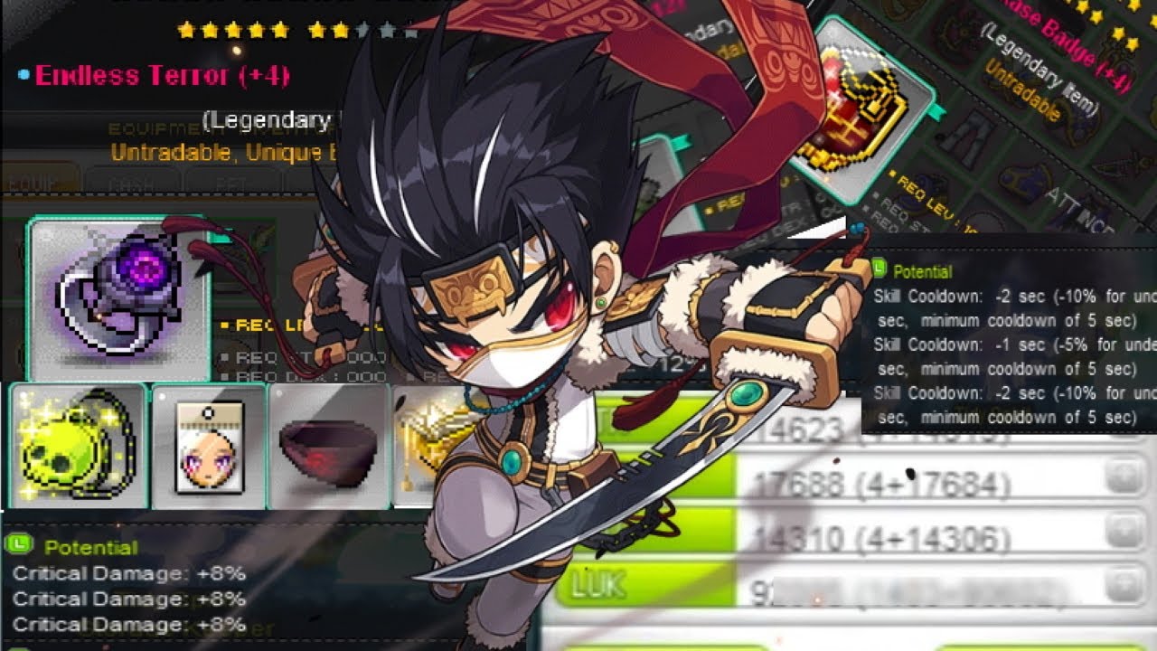 [GMS Maplestory] 90k stat Dual Blade Equip Video