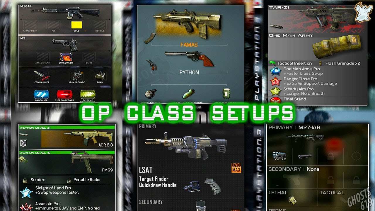 using every overpowered class setup in every call of duty