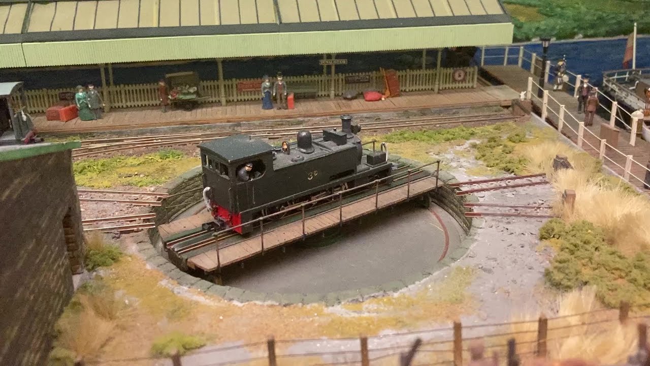 Self-indexing model railway turntable mechanism
